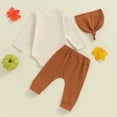 thumbnail image 6 of My First Halloween Baby Boy Outfits Pumpkin Romper Bodysuits Pants Hat Newborn Infant Fall Halloween 3Pcs Clothes Set, 6 of 8