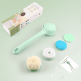thumbnail image 2 of 4-in-1 Electric Bath Brush, Shower Brush with Long Handle,2 Speed & Dual Handle,Waterproof Electric Body Brush for Cleaning,Exfoliating,Massaging Skin (Green), 2 of 8