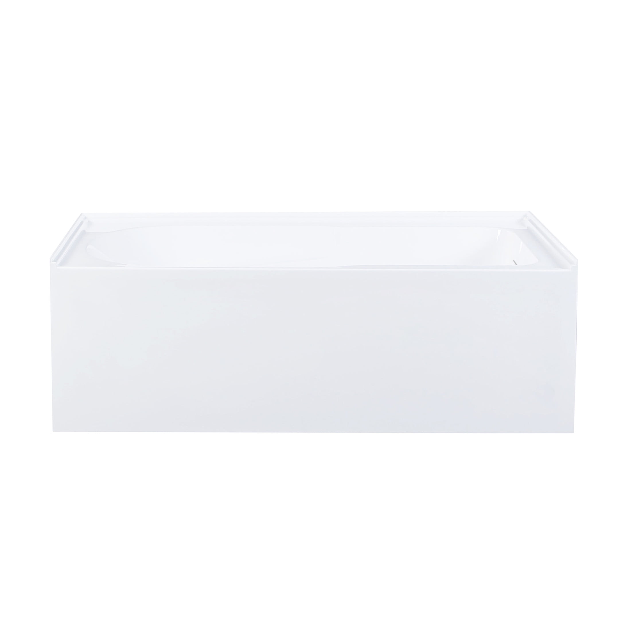 Voltaire 60 x 30 Skirted Right Drain Soaking Apron Bathtub in Glossy White with Integrated Overflow and Armrest, Drain Included