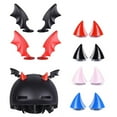 thumbnail image 3 of CENL 2pcs/set Motorcycle Short Horn Helmet Decoration Sticker Helmet Accessories, 3 of 4