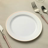 Efavormart 10 Pack - 8" White Très Chic Round Disposable Plastic Salad ...