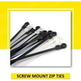 thumbnail image 5 of Kable Kontrol 14" Long Screw Mount Cable Ties - 50 Lb Tensile Strength - 100 Pack - UV Black - mht14-50-black, 5 of 6
