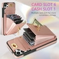 thumbnail image 5 of Crossbody Strap for Samsung Galaxy S23 Plus Wallet Case with Card Holder, Flip PU Leather for Samsung Galaxy S23 Plus Case Stand Zipper Purse Protective Phone Case for Women Girls - Rosegold, 5 of 7