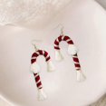 thumbnail image 2 of Weave Earrings Christmas Series Bohemian Santa Gifts For Festive Women Red Cane------Product code 61712, 2 of 5