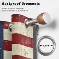 thumbnail image 6 of Outdoor Curtains for Patio Waterproof, American Flag Windproof Pravicy Outside Porch Blackout Curtain, Vintage Blue Red USA Flag Retro Sun Blocking Grommets Curtains for Cabana Gazebo 54"x108", 6 of 9