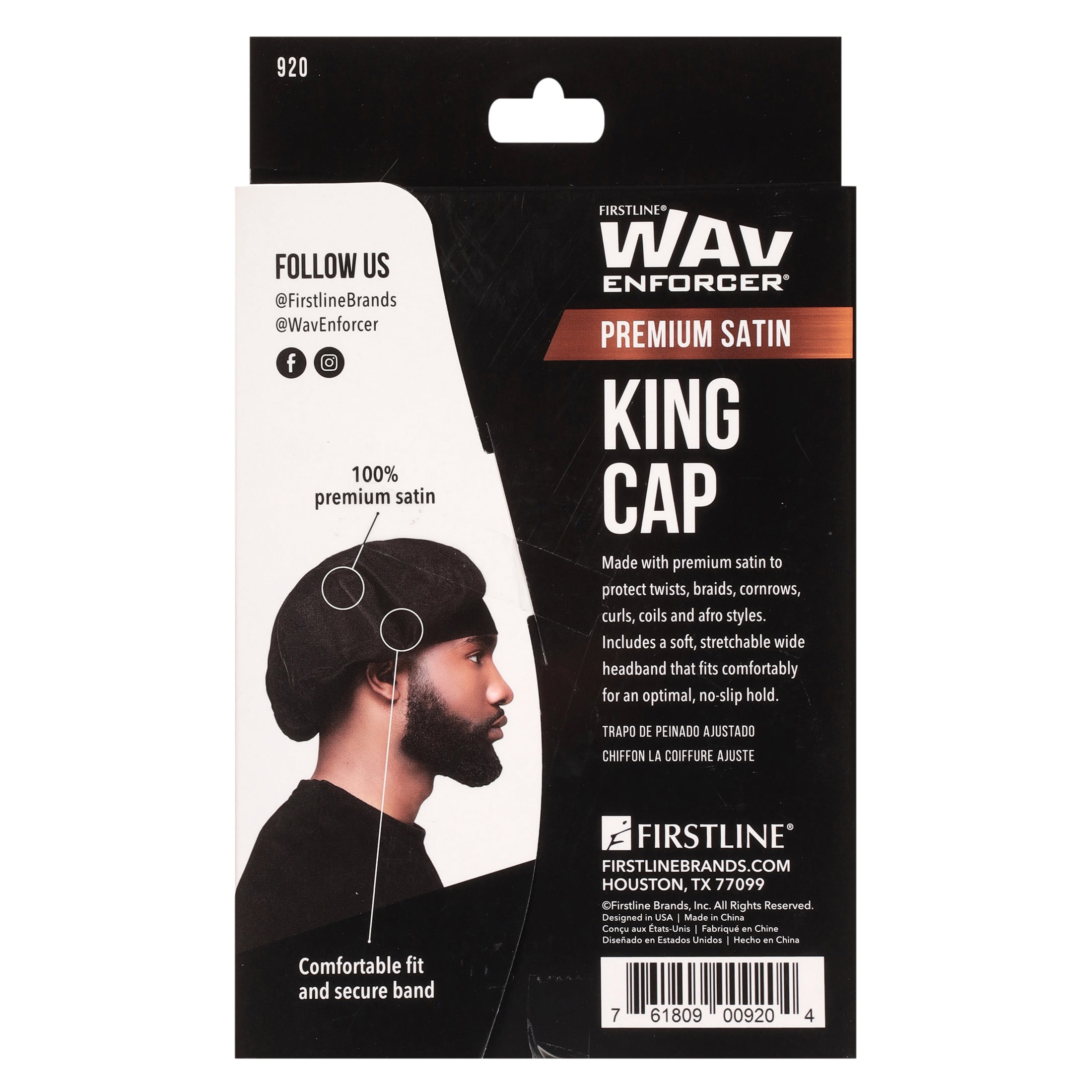 WavEnforcer Premium Satin King Cap