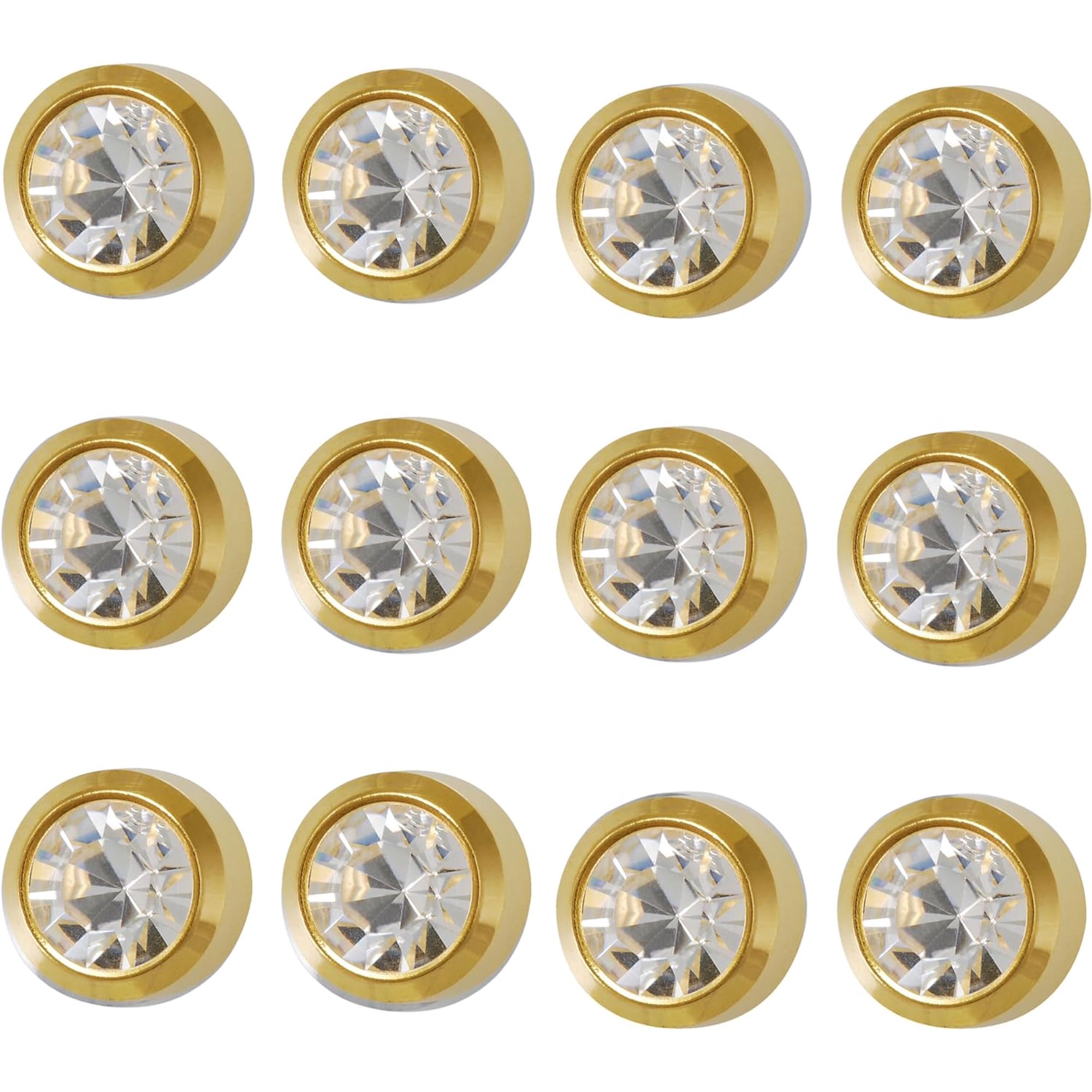 Studex 24kt Gold Surgical Steel Ear Piercing Studs, 3mm, 12 Pair April Birthstone Set