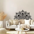 thumbnail image 6 of ESTART Large Black Metal Mandala Lotus Flower Wall Art Decor for Office and Home (59’’x29.5’’ / 150x75cm), 6 of 9