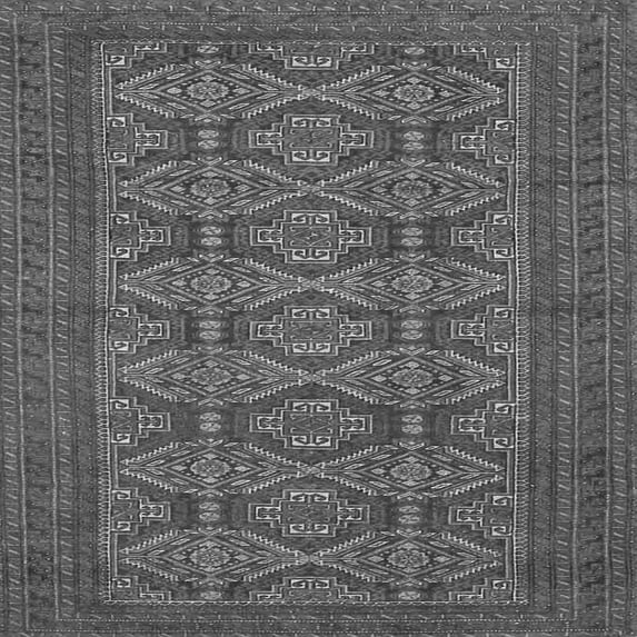 Ahgly Company Indoor Square Persian Gray Traditional Area Rugs, 5' Square