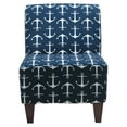 thumbnail image 2 of Fox Hill Trading Penelope Armless Slipper Chair, Anchor Print, 2 of 2