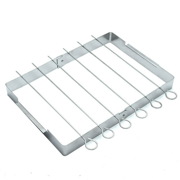 Mini Camping Grill Stainless Steel Charcoal Grill BBQ Grills with Barbecue Sticks Folding Campfire Grill Portable Barbecue Grill for Outdoor Camping Cooking Hiking Party