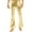 Gold, variant on vastwit Men's Shiny Metallic Bell Bottom Flares Trousers 70s Disco Dance Vintage Long Pants Silver M