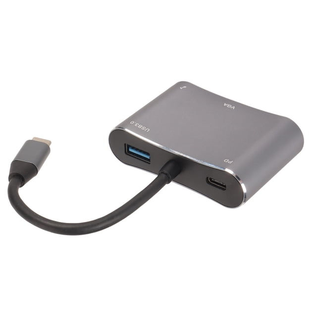 Estación De Acoplamiento VGA, Carga Rápida Buena Disipación De Calor Adaptador Tipo C A VGA Multifuncional De 3,5 Mm Para Teléfono Para Computadora