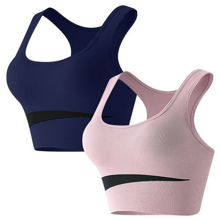Juslio Minimizer Bras for Women Full Coverage 2PC Padded Vest Solid Yoga Bra