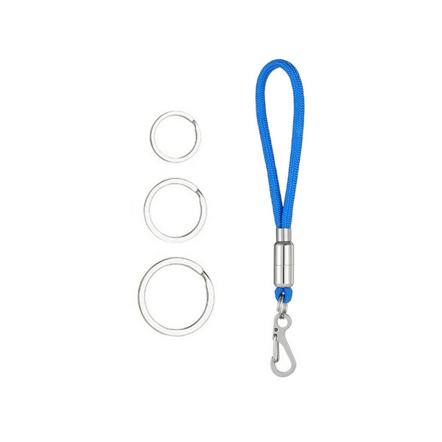 Advancent Cordón de llavero para exteriores, llavero de acero inoxidable ajustable, bolsillo para ropa, soporte para llavero, colgante Ropa Deportiva, Zapatos