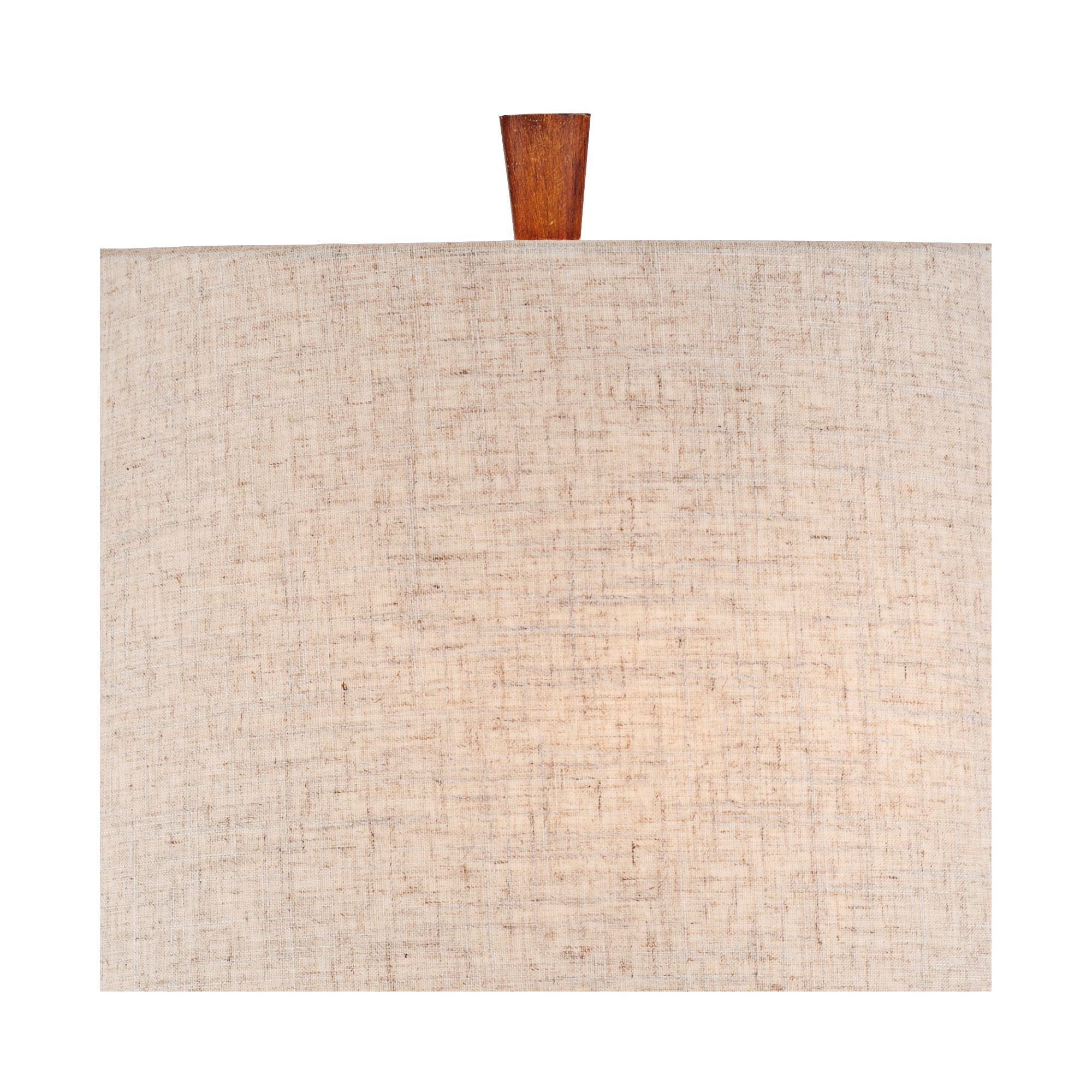 360 Lighting Omar Modern Modern Mid Century Table Lamps 28 3/4" Tall Set of 2 Brown Wood Oatmeal Tapered Drum Shade for Bedroom Living Room Bedside
