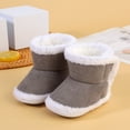 thumbnail image 3 of Ketyyh-chn99 Baby Boy Girl Winter Boots Fall Shoes Unisex Baby Cotton Booties Non-Slip Sole for Toddler Boys Girls Winter Warm Fleece Cozy Socks Shoes Grey,4.5, 3 of 5