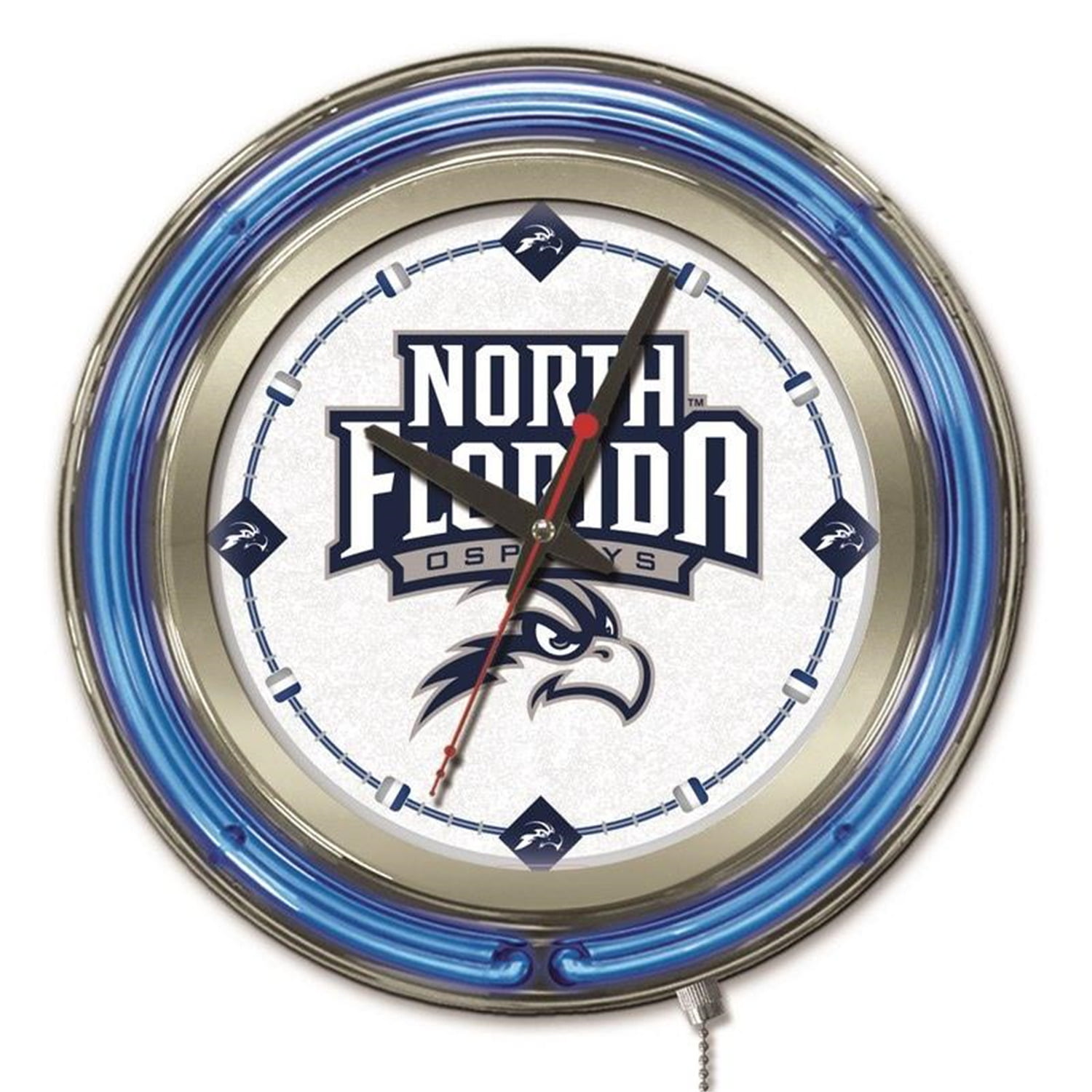 15 Dia NCAA Unisex-Adult Double Neon Ring Logo Clock Holland Bar Stool Co