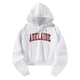thumbnail image 1 of Sudadera casual para mujer, sudadera corta con capucha, ropa deportiva básica, jersey, ropa de gimnasia L, 1 of 8