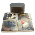 thumbnail image 3 of Tabletop Coaster Set In Metal Container Polyresin Horse Cow Dog Rooster Da8350, 3 of 3