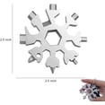 thumbnail image 3 of 18-in-1 Snowflake Multi-Tool, Stainless Steel Multitool Card Combination Compact Portable Outdoor Products Snowflake Tool Card, 3 of 5