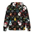 thumbnail image 2 of SCRAWLGOD Christmas Snowmen Women's Graphic Hoodies Zip Up Sweaters for Women Trendy Drawstring Women Outfits Fall Size XS Lightweight Oversized Hoodie Women Vacation, 2 of 7