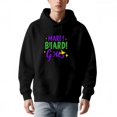 thumbnail image 2 of Men's Long Sleeve Hooded Pullover Sweatshirt with Pockets - Colorful ' MARD GOURS ' Text & Stars Design Relaxed Fit, 2 of 7
