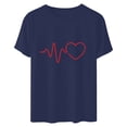 thumbnail image 4 of JeashCHAT Womens Valentine's Day Graphic Tees Short Sleeve Crew Neck Heart Printed Shirts Blouse Tops, 4 of 5