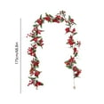 thumbnail image 2 of MOQLOM Simulation Berry Leaves Garland, 5.74ft 1pc Simulation Vine Garland, Fake Flower Hanging Ornament for Christmas Home Xmas Tree Decor (C), 2 of 5
