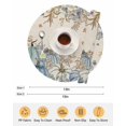 thumbnail image 6 of 15 Inch Round Placemats Set of 6, Blue Teal Fall Non Slip Heat Insulation PP Table Mats, Thanksgiving Pumpkins Rustic Botanical Washable Place Mats for Kitchen Dining Party Table Decor, 6 of 7