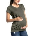 thumbnail image 3 of Camiseta de Lactancia Materna,Mujer Embarazo Manga Corta Maternidad Enfermería Top Camisa de Lactancia Posparto Salida de Alta Intensidad, 3 of 9