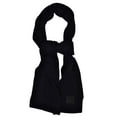 thumbnail image 2 of C.C Unisex Winter Thick Ribbed Knit Stretchy Plain Extra Long Scarf Wrap, Black, 2 of 4