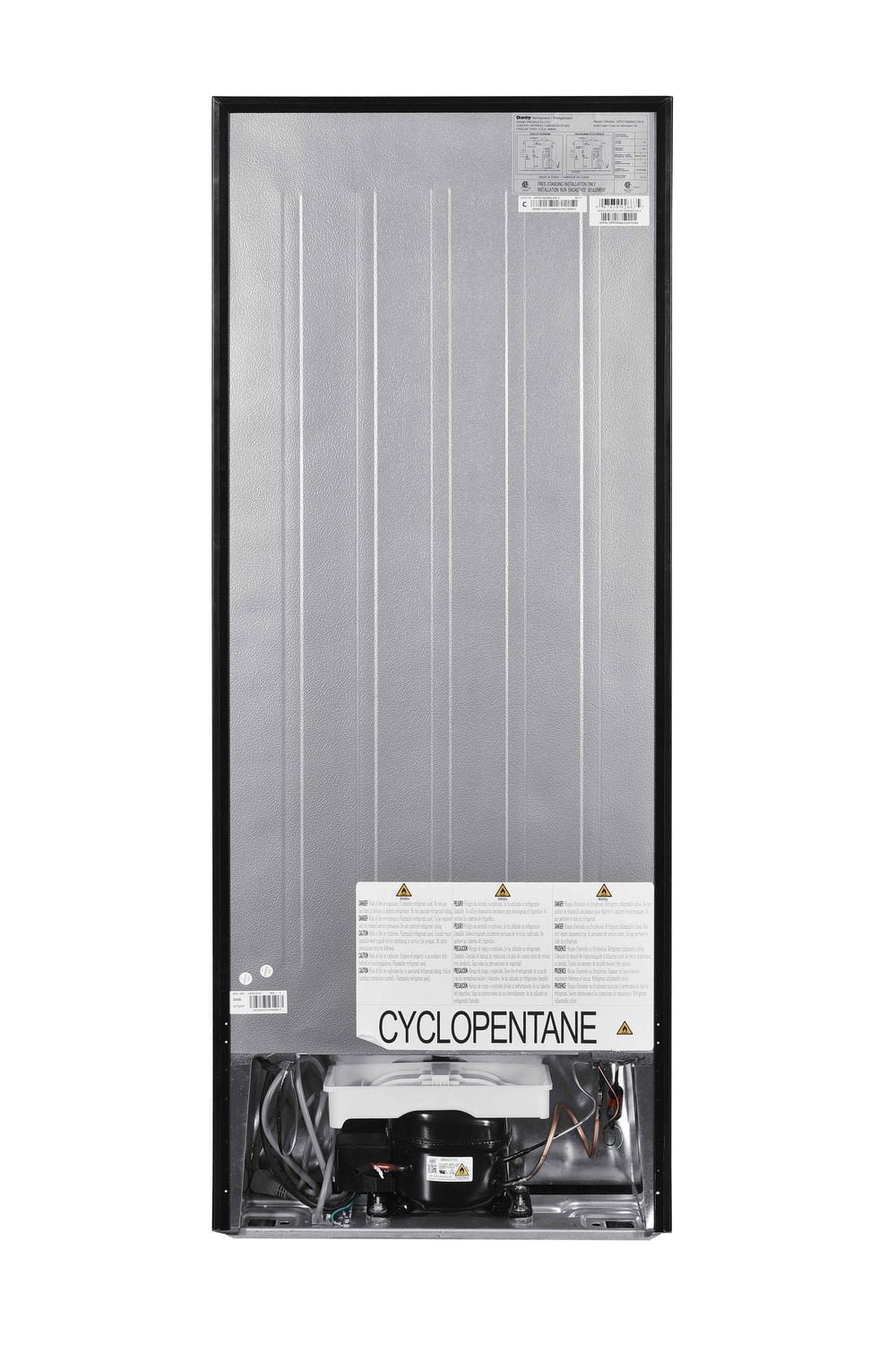 Danby DPF074B2BSLDB-6 7.4 cu. ft. Apartment Size Fridge Top Mount in Stainless Steel
