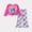 Pink Stitch, variant on Disney Toy Story Jessie Girls Shirts 2 Piece Outfit Black Cow Print Flare Pants Baby Toddler 3-4T