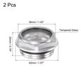 thumbnail image 2 of Unique Bargains G1'x1' Male Threaded Aluminum Air Compressor Oil Level Gauge Sight Glass 2Packs, 2 of 5