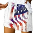 thumbnail image 6 of Edvintorg 4Th Of July shorts womens Women's Summer Independence Day Printed Multi Pocket Lace Up Shorts Pants Casual beach shorts Navy S, 6 of 6