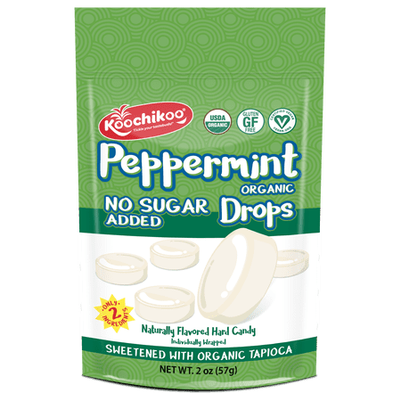 Koochikoo Sugar Free Organic Drops Pouch, PepperMint, 16 CT (Pack - 1)