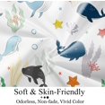 thumbnail image 5 of Kid Tropical Ocean Shower Curtain, Colorful Cute Cartoon Dolphin Starfish Coral Printing Bathroom Curtain Home Decor Waterproof Fabric Machine Washable with 12 Hooks, 5 of 6