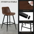 thumbnail image 3 of Dycanpo Modern Faux Leather 26 Inch,Counter Height Bar Stools Set of 4,for Home Kitchen, Dark Brown, 3 of 6