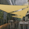 thumbnail image 2 of Amgo 12' x 21' x 24.2' Custom Size Beige Triangle Waterproof Sun Shade Sail Order To Make UPF50+ AMTADT12 Canopy Awning, 98% UV Blockage Water Resistant, Backyard Patio Garden (We Customize), 2 of 9