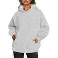 thumbnail image 2 of Aloohaidyvio Hoodies for Women,Womens Fashion Button Hoodies Pocket Long Sleeve Blouse Casual Tops Sweatershirt, 2 of 6
