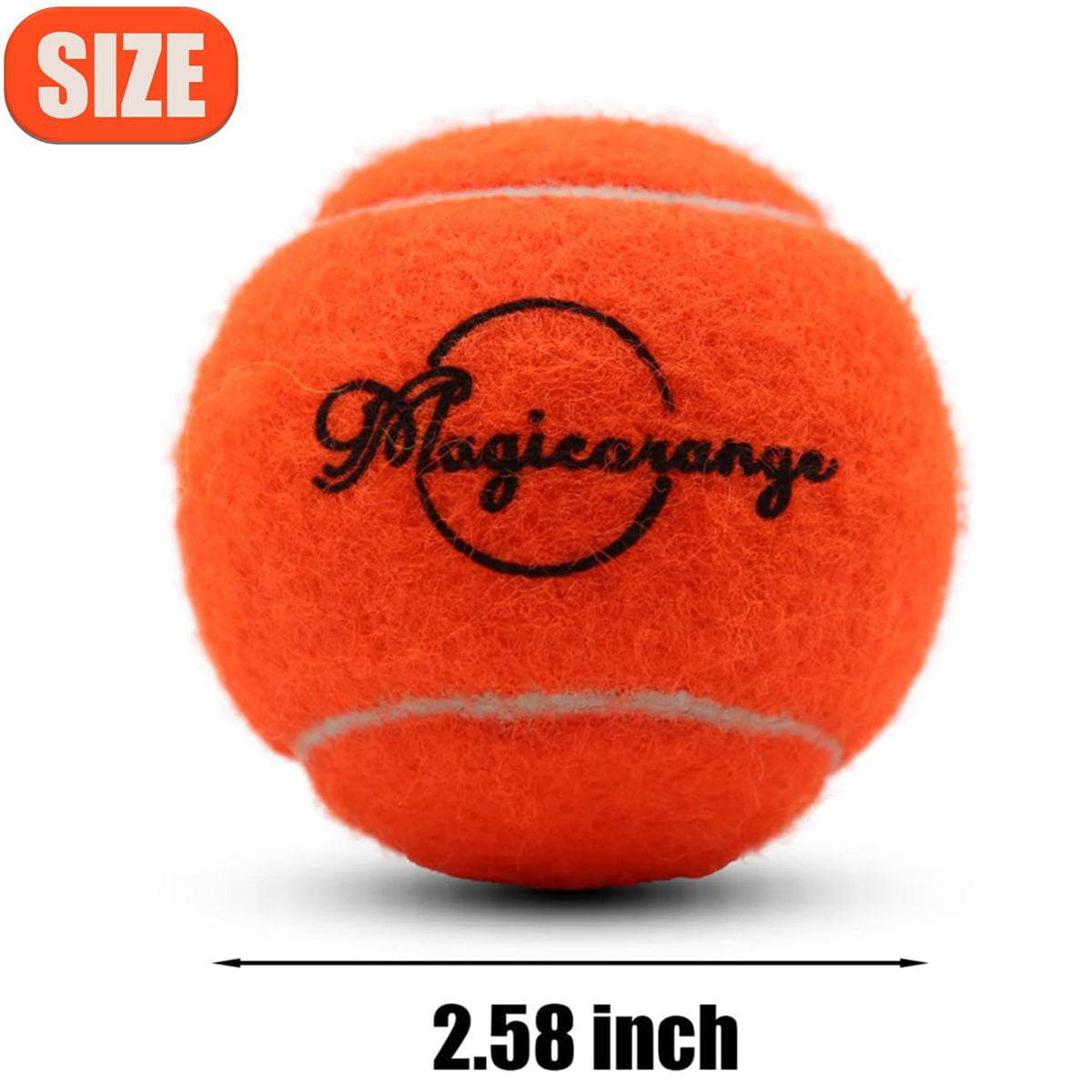 Magicorange Tennis Balls 30 Pack, 2.58 Inch Advanced Training Practice Balls for Beginner, Pet Dog Playing Balls (Orange)