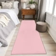 thumbnail image 5 of Light Pink Area Rugs 2x6 for Kitchen Runner Rug, Farmhouse Solid Pink Color Modern Art Non Slip Washable Rug Runner, Low Pile Indoor Floor Carpet Mat Bathroom Rugs for Bedroom, Kids Room, 5 of 9