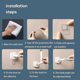 thumbnail image 2 of 4pcs Adhesive Hooks Wall Hooks Multifunction Rotatable (blue), 2 of 4