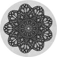 thumbnail image 1 of Ahgly Company Machine Washable Indoor Round Transitional Black Area Rugs, 3' Round, 1 of 7