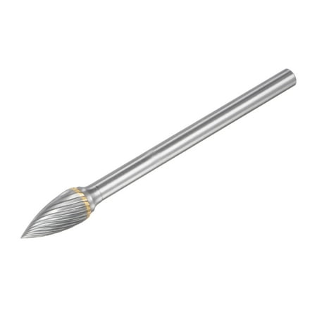 

Uxcell 10mm x 100mm 6mm Shank Single Cut Tree with Pointed Nose Carbide Cutting Burrs Rotary Files
