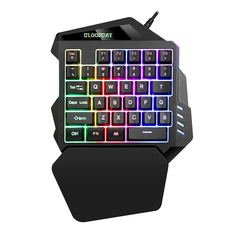 Auperto One Handed Mechanical Gaming Keyboard Backlit Professional Gaming Keyboard Single Hand Mechanical Keyboard For Game G94 Mixed Color Walmart Com