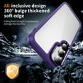 thumbnail image 4 of for Samsung Galaxy S25+ Case Clear, [Wireless Charging][Anti-Yellowing][Military-Grade Protection] Hybrid Clear Back Shockproof Slim Magnetic Phone Case for Samsung Galaxy S25+,Purple, 4 of 7
