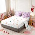 thumbnail image 4 of Manfei Santa Full Size Bedding Sets 7-Piece Christmas Full Size Bed in a Bag, Black Red, Xmas Reversible, 4 of 6