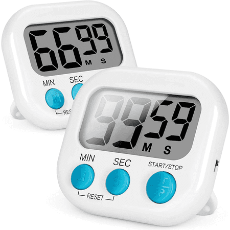 

2 Pack Silent Classroom Timer for Kids Kitchen Timer Learning Management Timer Timer for Kitchen Study Work Exercise Training Outdoor Activities